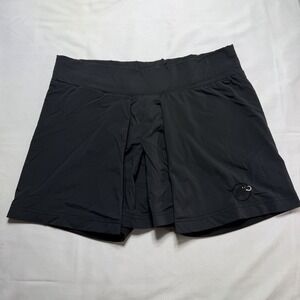 Mammut Women 8 Refine Skort Black Pleated Skirt Climbing Active Logo EUC